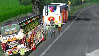 മൂന്നാറിലേക്ക് ട്രിപ്പ്‌ കിട്ടി🙂|Amazing pixel light work of kerala touristbus in Ets2|Grand BMR❤️