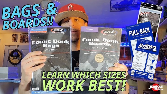 What COMIC BOOK BAGS & BOARDS do I use? Mylar & Polypropylene - GERBER  MYLITE 2's & COMICARE 