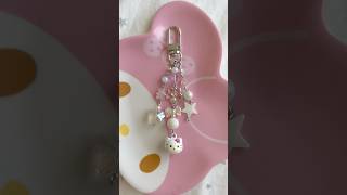 Hello Kitty Keychain /ᐠ - ˕ -マ Ⳋ #asmr #beads #handmade #sanrio