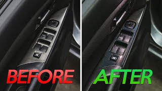 BLACK GLITTER INTERIOR PANELS! | How To Paint Interior Trim