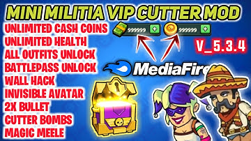 Mini Militia VIP Cutter Bomb Mod😱✔️ | Latest Version 5.3.4 | Unlimited Money and Coins🤑 | 2X BULLET🔥