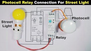 Photocell Sensor Relay Connection in Streetlight | day night sensor wiring @TheElectricalGuy