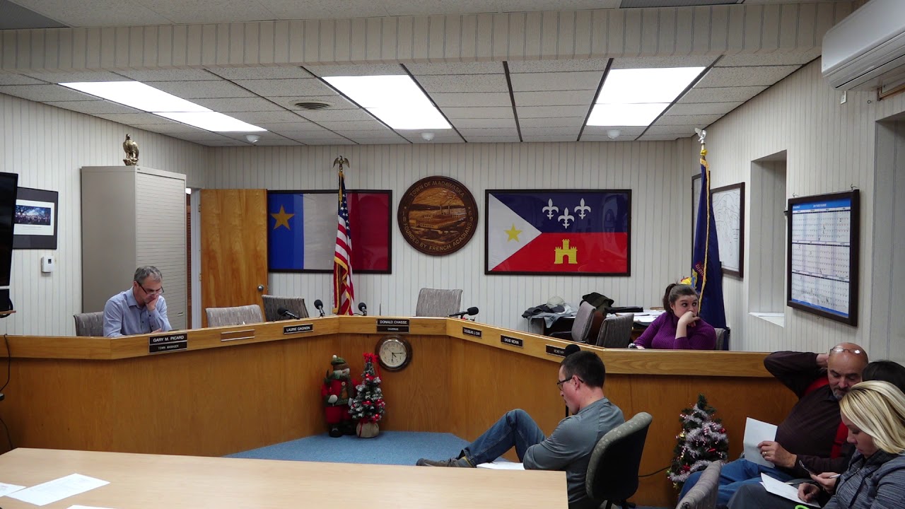 Madawaska Board Of Selectmen Meeting 12/12/2019 YouTube