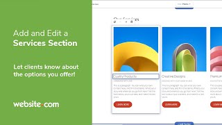 Add and Edit a Services Section