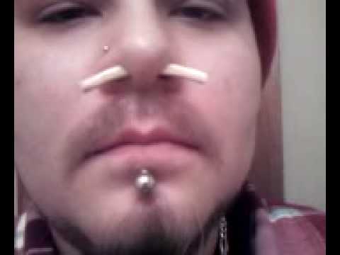 homemade deer bone 4 gauge septum tusk - YouTube.