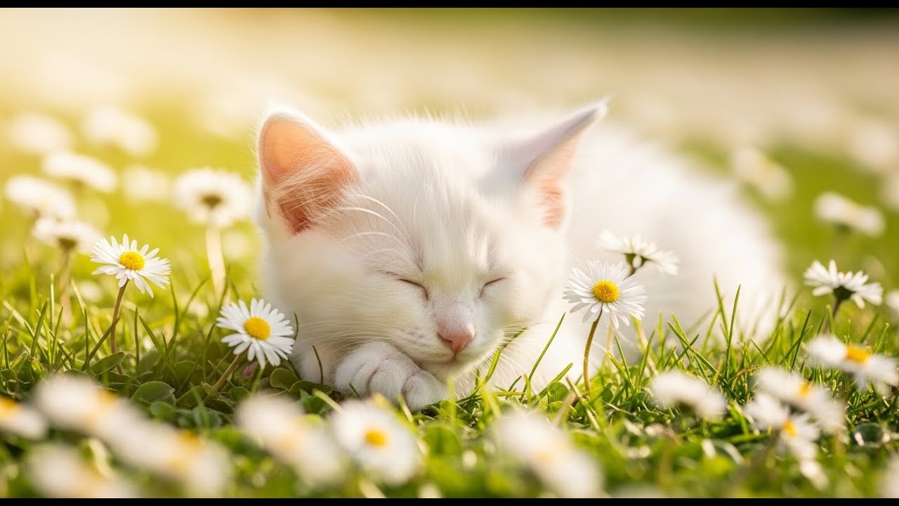 Cat Peaceful Night Music 🌙 12 Hours