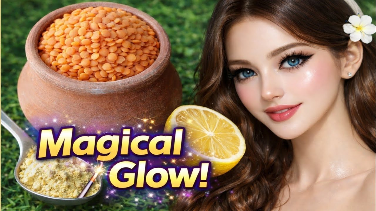 "मसूर दाल+बेसन Face Pack|1st Use में Glass Skin Glow ✨|100%Natural Tested"