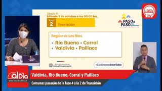Río Bueno, Corral y Paillaco, el Gobierno informó que las comunas pasarán de la fase 4 a la 2.