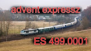 ES 499.0001 s vlakem &quot;advent expressz&quot; přes Vysočinu 17.12.2016