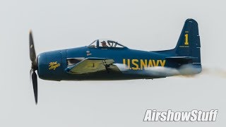 F8F Bearcat "Blue Angel" Flybys - Thunder Over Michigan 2017