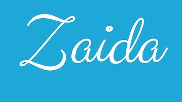 Learn how to Sign the Name Zaida Stylishly in Cursive Writing