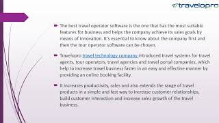 Travel Operator Software