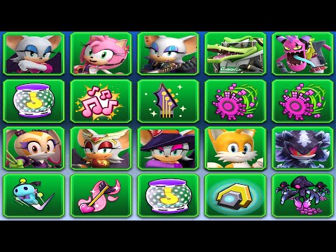 Sonic Forces Speed Battle - All Characters with Locking Powers ups: Rouge, Drummer, Dj Vector...