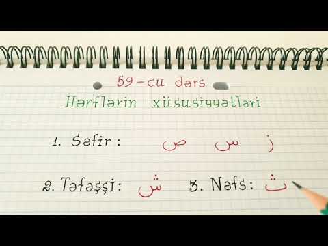 Hacı Fəxrəddin Quran dərsləri 59-cu dərs ( Hərflərin xüsusiyyətləri .غَيْرِ مُتَضَادَّة )
