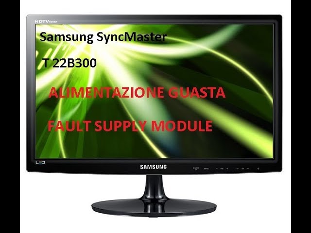 Rip. TV SAMSUNG SyncMaster T22B300 - YouTube