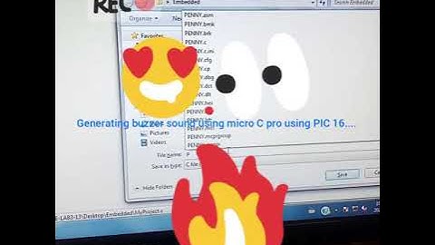 Generating buzzer sound using micro C pro using p16...