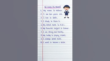Thumbnail of self introduction/10 lines about myself/how to introduce myself/my self/10 lines on myself #shorts
