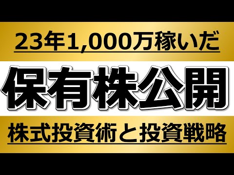 【VIP限定】2023年1,000万稼いだ株式投資術と投資戦略