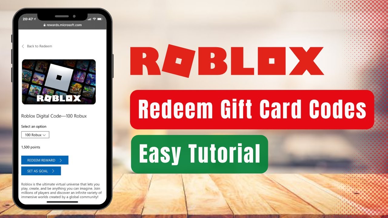 Microsoft Rewards Roblox-kode-100 Robux Change goal 1500 of 1500