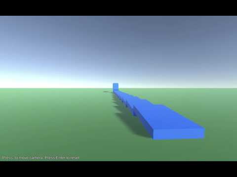 戻って来るドミノ倒しをUnityで作成