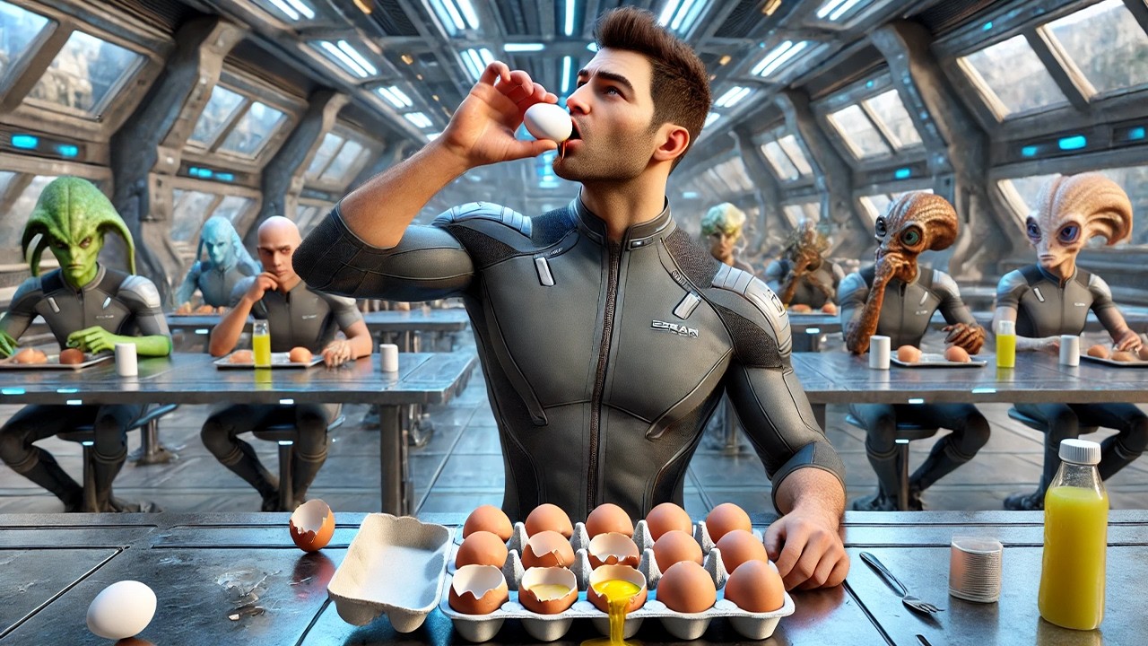 Alien Students Laughed at Human Diets—Until They Watched Him Crack and Drink 12 Raw Eggs. HFY Sci Fi