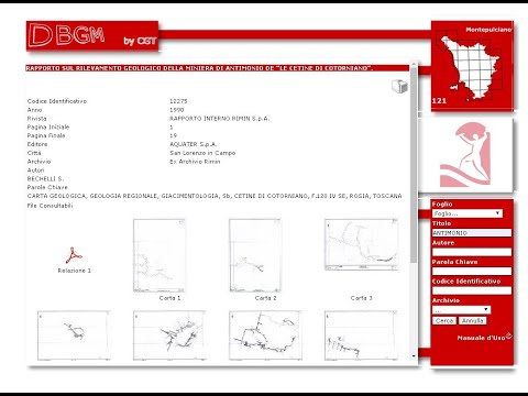 DB minerario Toscana a cura di Sandro Mezzolani