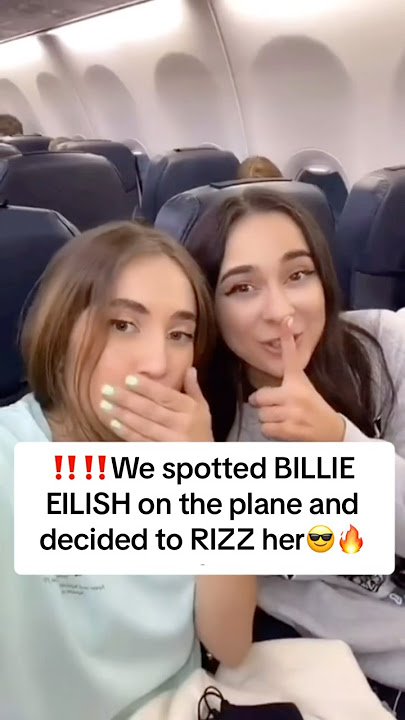 We rizzed Billie🫣😎#trending #billieeilish #rizz #rizzgod #airplane #plane #passenger #reaction