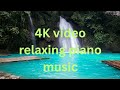 Relaxing piano music for stress relief, waterfall sound for sleeping 😴😴😴😴