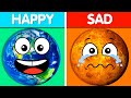 Venus is crying  happy earth  learning the opposite word  story for kids