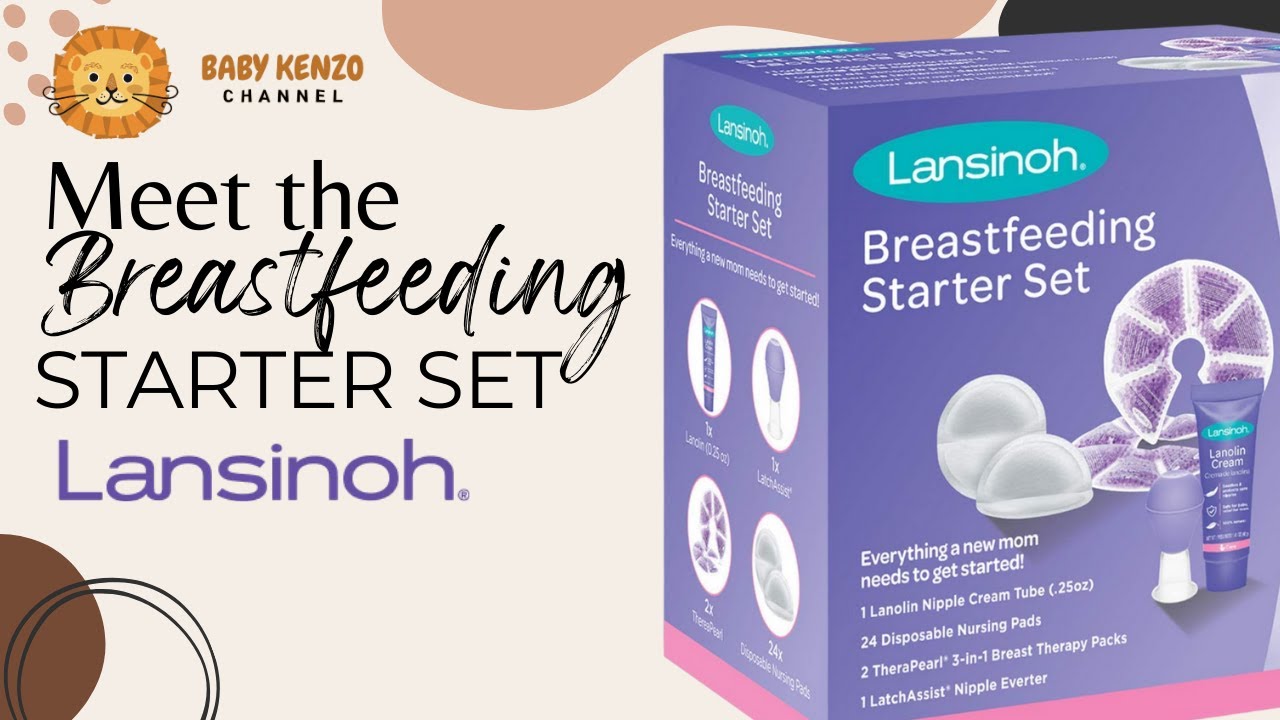 Lansinoh Breastfeeding Starter Set for Nursing Mothers, Breastfeeding Gift  for Baby Showers and New Moms, Contains Nursing Essentials and Breast