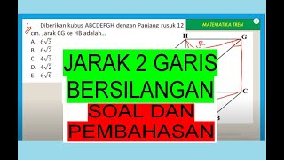 JARAK DUA GARIS BERSILANGAN