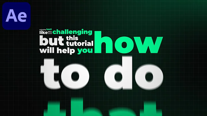 Typography Motion Graphics Animation in After Effects - After Effects Tutorial Kinetic Typography #4