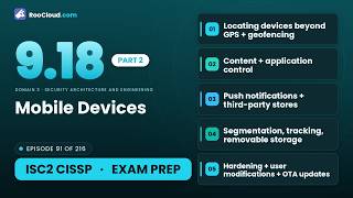 CISSP 9.18 - Mobile Devices (Part 2 of 3) - Exam Prep screenshot 5