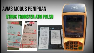 AWAS MODUS PENIPUAN STRUK TRANSFER ATM PALSU