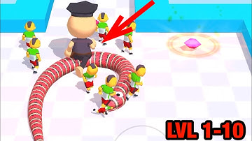 Snake Master 3D - LVL 1-10 - Gameplay Walkthrough