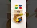 Colorful wooden balls Sorting Hammer ASMR satisfying video #asmr #short
