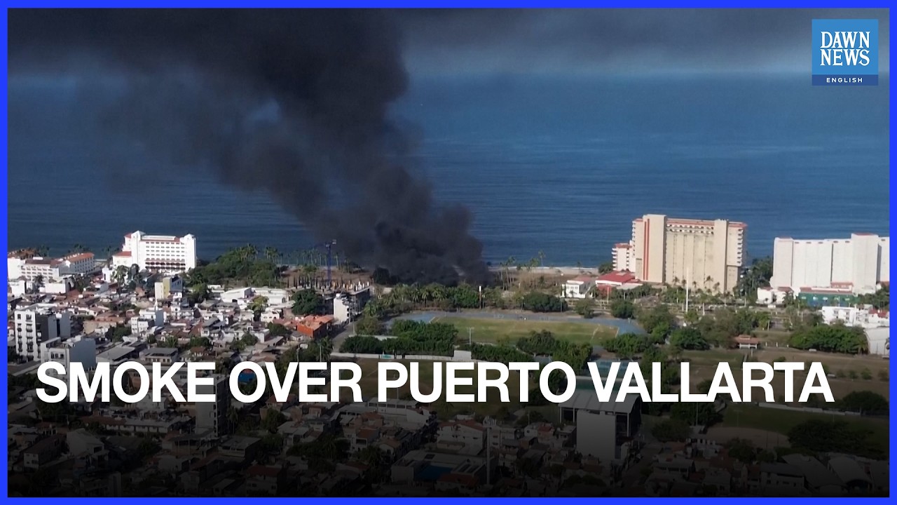 Black Smoke Rises Over Puerto Vallarta After El Mencho Killed | Dawn News English