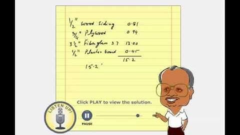 Composite Wall R-Values Problem # 1