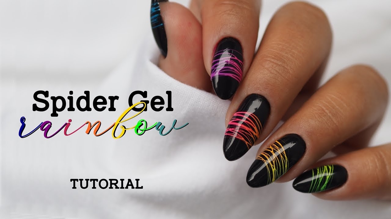 Spider Gel Rainbow Teczowe Paznokcie Youtube