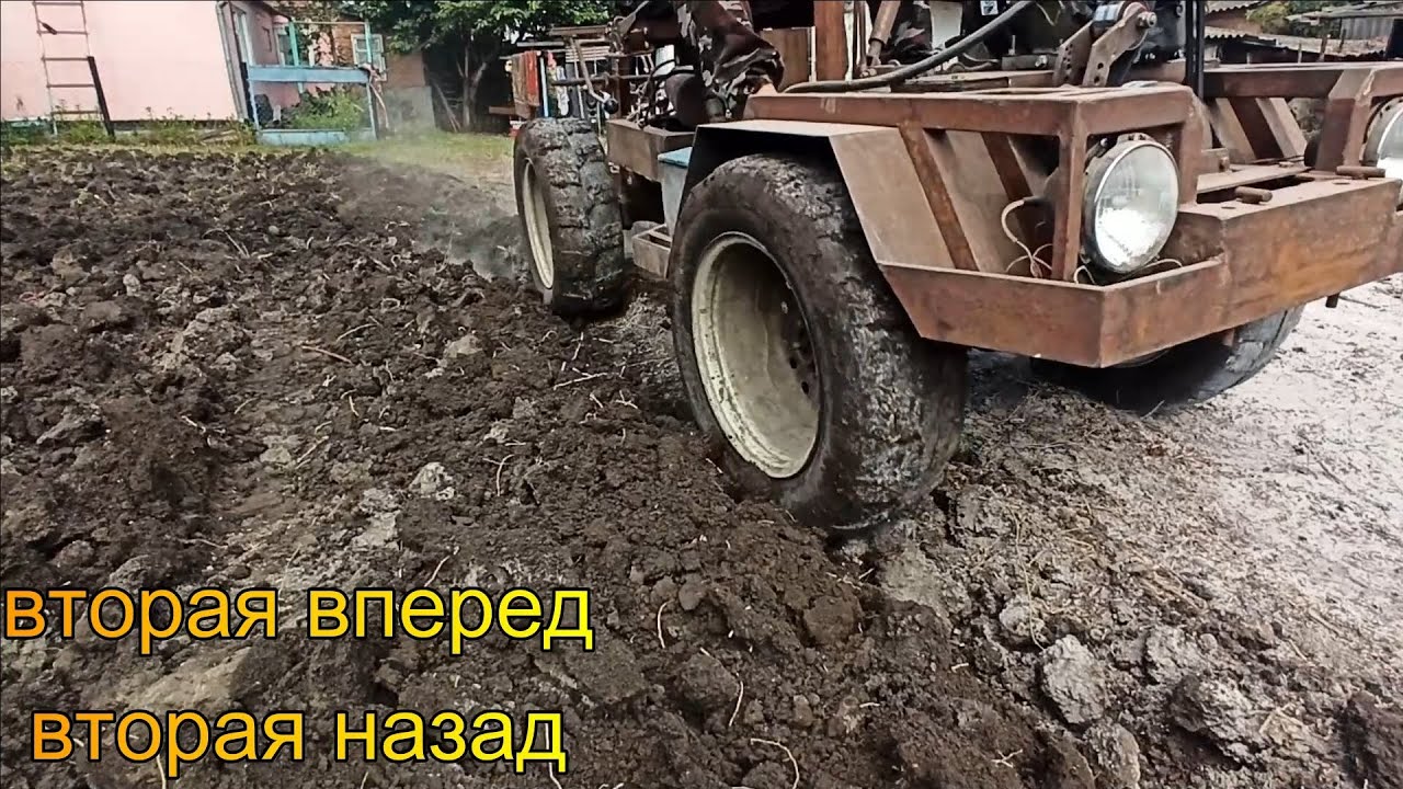 реверс редуктор НЕ развалился ( тяжелый огород, испытание реверс редуктора, вес имеет значение)