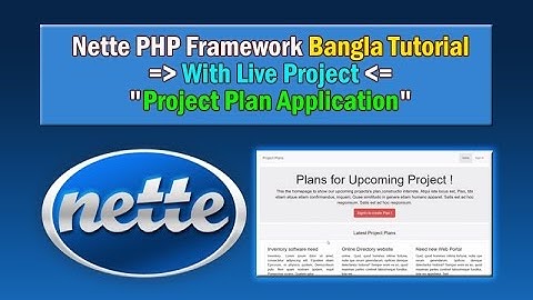 Nette PHP Framework Bangla Tutorial (Project Overview)