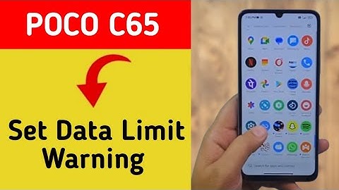 how to set data limit warning,Poco C65 me data limit kaise set karen