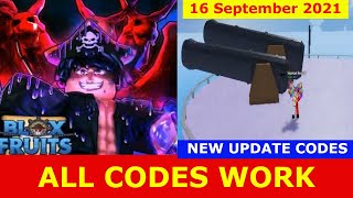 *ALL 15 CODES WORK* NEW UPDATE CODES [SEA 3] Blox Fruits ROBLOX  | September 16, 2021