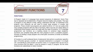 Book Study Class XII (PSEB) : LIBRARY FUNCTIONS Chapter 7 (Punjabi Language)