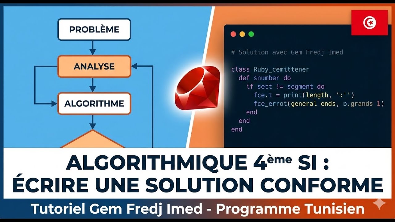 Tutoriel Algorithmique : Utiliser le Gem de M. Fredj Imed pour le BAC SI (Programme Tunisien)