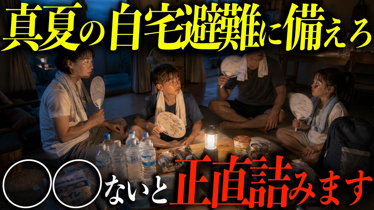 【警告】避難所に行きたくないなら〇〇備えろ!真夏の自宅避難に必須の防災備蓄品12選