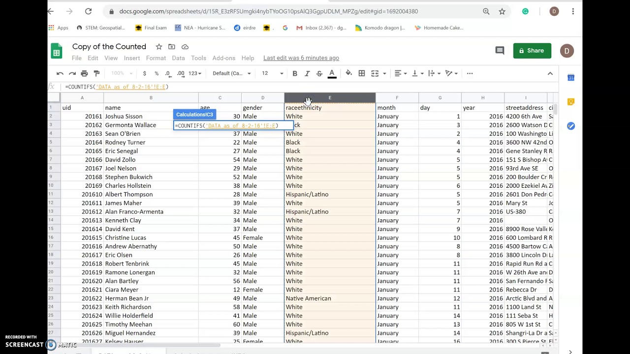 JUST 131: How to use COUNTIFS Using Google Sheets - YouTube