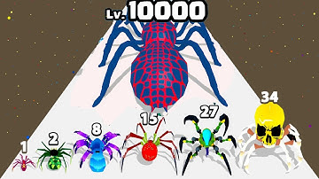 SPIDER EVOLUTION RUN - Level Up Spider (Insect Evolution Run) New Update, Max Level, All Gameplays