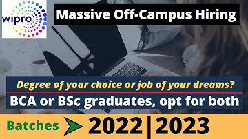 WIPRO Recruitment 2023 | Massive off Campus for BSc BCA 2022 & 2023 Batches | Wipro Wilp 2023