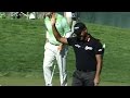 Anirban Lahiri excites the crowd on No. 16 at Waste Management